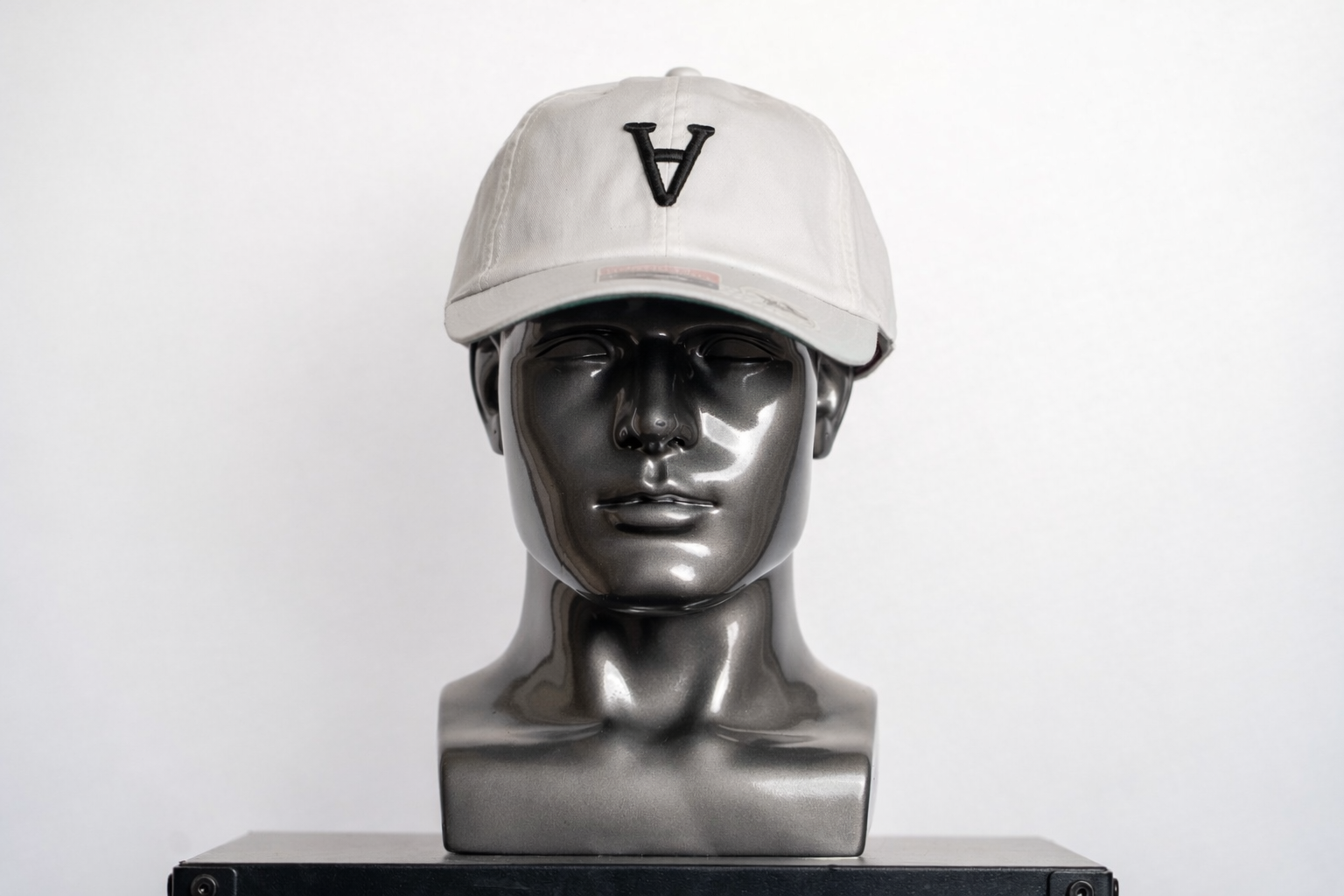 The unstructured "∀" hat - white upside down A hat