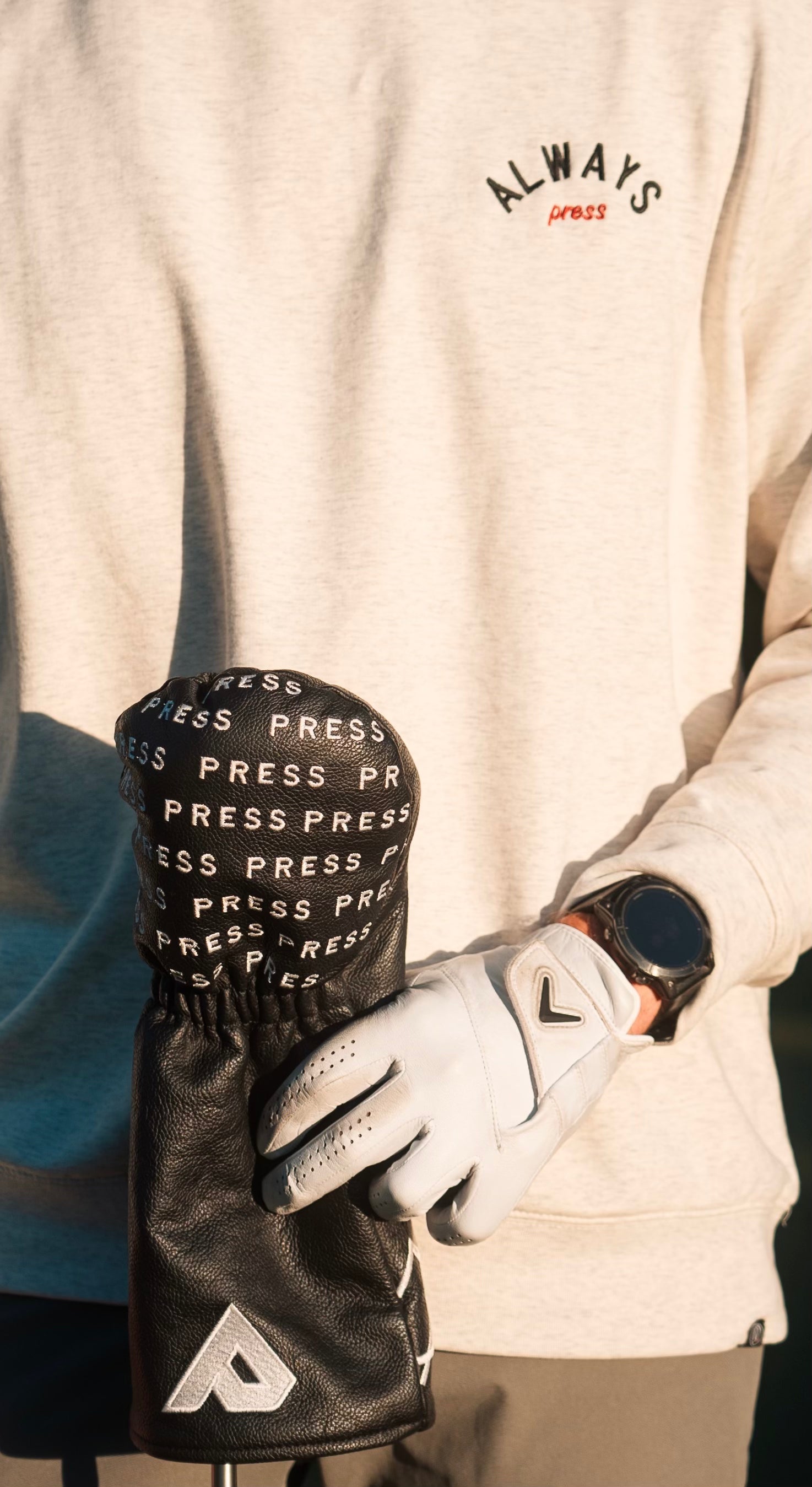 “Always Press" Custom Leather Headcovers by Scarola Made