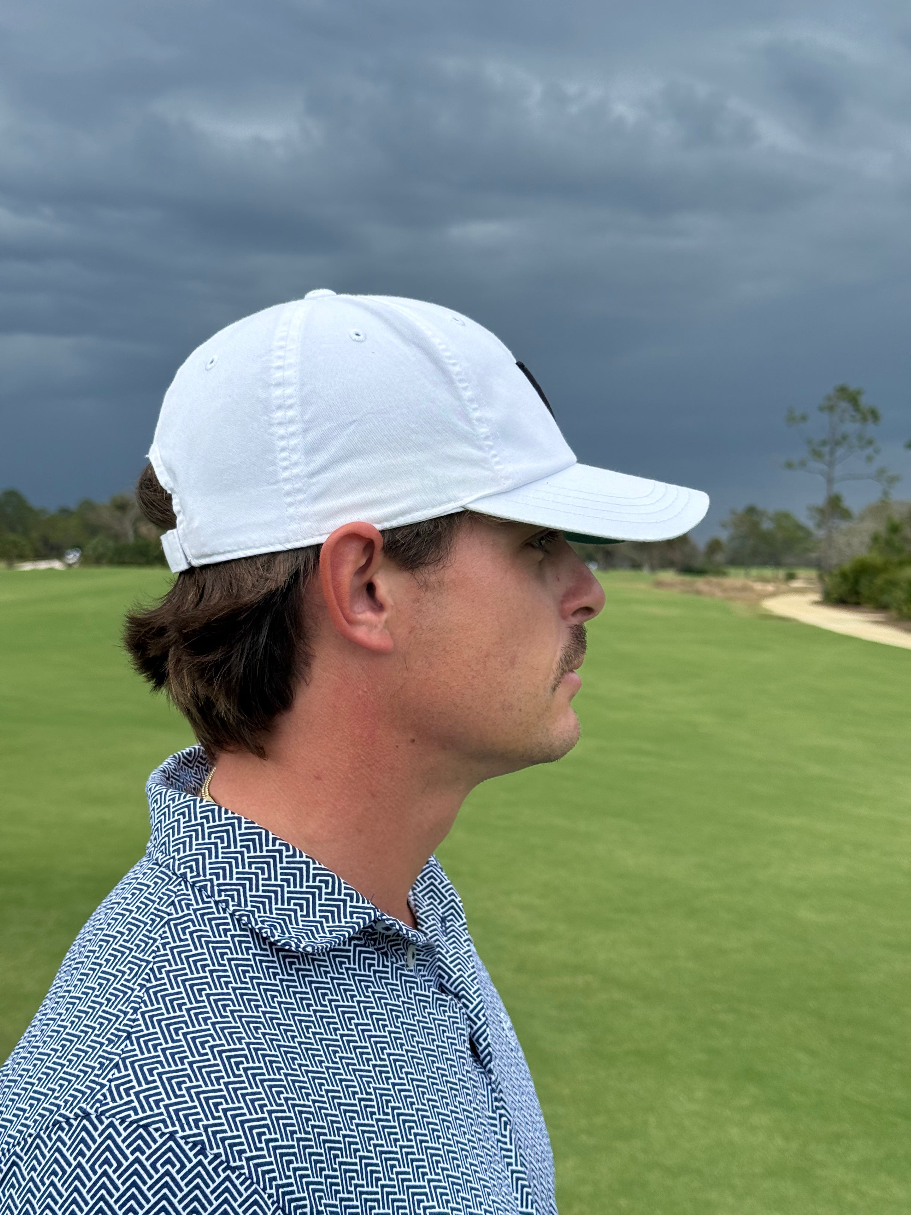 The unstructured "∀" hat - white upside down A hat